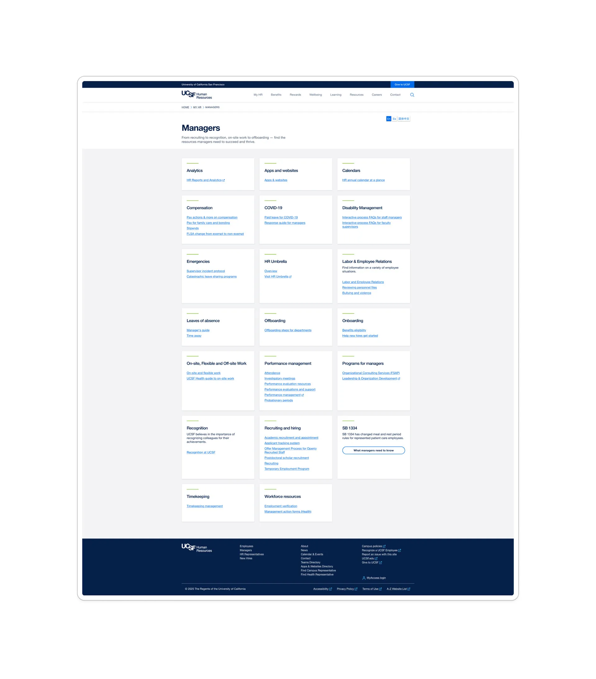Before look of HR Manager's Landing Page